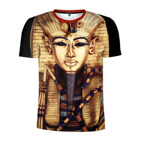 Мужская футболка 3D спортивная с принтом Хатшепсут в Тюмени, 100% полиэстер с улучшенными характеристиками | приталенный силуэт, круглая горловина, широкие плечи, сужается к линии бедра | египет | женщина | золото | маска | фараон египта | хатшепсут