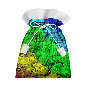 Подарочный 3D мешок с принтом Краска в Тюмени, 100% полиэстер | Размер: 29*39 см | rainbow | краска | прикольные | радуга | текстуры | штрихи