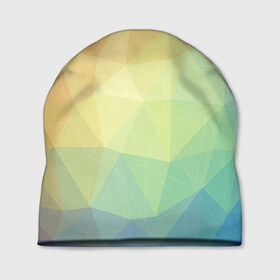 Шапка 3D с принтом Polygonal в Тюмени, 100% полиэстер | универсальный размер, печать по всей поверхности изделия | polygonal | краски | многоугольник | полигональный | радуга | цвет