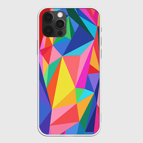 Чехол для iPhone 12 Pro с принтом Радуга в Тюмени, силикон | область печати: задняя сторона чехла, без боковых панелей | polygonal | многоугольник | полигональный | разноцветный