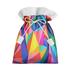 Подарочный 3D мешок с принтом Радуга в Тюмени, 100% полиэстер | Размер: 29*39 см | Тематика изображения на принте: polygonal | многоугольник | полигональный | разноцветный