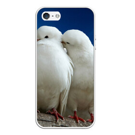 Чехол силиконовый для Телефон Apple iPhone 5/5S с принтом Голубь в Тюмени, Силикон | Область печати: задняя сторона чехла, без боковых панелей | 3д | голубь | животные | новые | птицы