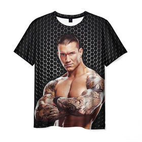 Мужская футболка 3D с принтом Randy Orton в Тюмени, 100% полиэфир | прямой крой, круглый вырез горловины, длина до линии бедер | randy orton | wwe | рестлинг | чемпион мира