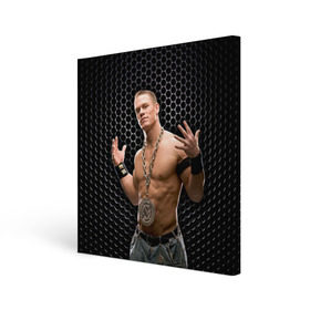 Холст квадратный с принтом John Cena в Тюмени, 100% ПВХ |  | Тематика изображения на принте: john cena | wwe чемпион | джон сина