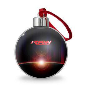 Ёлочный шар с принтом RAW в Тюмени, Пластик | Диаметр: 77 мм | Тематика изображения на принте: raw | usa | wwe