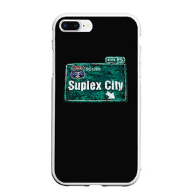 Чехол для iPhone 7Plus/8 Plus матовый с принтом Suplex city в Тюмени, Силикон | Область печати: задняя сторона чехла, без боковых панелей | fear | fury | wwe | рестлер