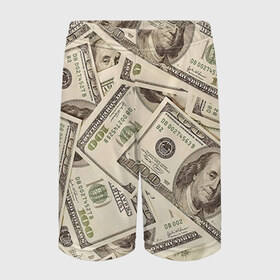 Детские спортивные шорты 3D с принтом Деньги в Тюмени,  100% полиэстер
 | пояс оформлен широкой мягкой резинкой, ткань тянется
 | swag | бакс | баксы | деньги | доллар | прикол | прикольная картинка | свег | свэг