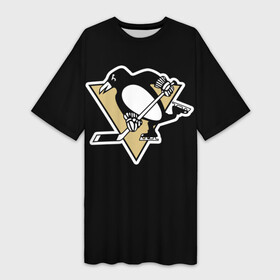 Платье-футболка 3D с принтом Pittsburgh Penguins Crosby в Тюмени,  |  | crosby | nhl | pittsburgh penguins