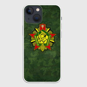 Чехол для iPhone 13 mini с принтом Отличник погранвойск в Тюмени,  |  | армия | пограничник | пограничные войска