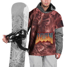 Накидка на куртку 3D с принтом Doom (Classic) в Тюмени, 100% полиэстер |  | Тематика изображения на принте: 90 | олдскул | скелет | череп