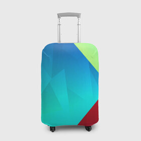 Чехол для чемодана 3D с принтом Freedom в Тюмени, 86% полиэфир, 14% спандекс | двустороннее нанесение принта, прорези для ручек и колес | абстракт | абстракции | волны | прикольные | ромб | текстуры