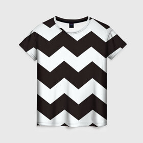Женская футболка 3D с принтом Полосы в Тюмени, 100% полиэфир ( синтетическое хлопкоподобное полотно) | прямой крой, круглый вырез горловины, длина до линии бедер | new | арт | гранж | краска | полосы | прикольные | чернобелые