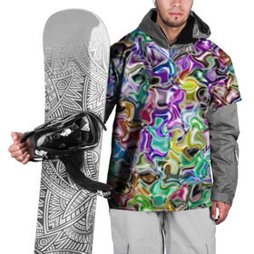 Накидка на куртку 3D с принтом Цветное безумие в Тюмени, 100% полиэстер |  | арт | дизайн | искусство | краски | мозаика | палитра | радуга | разные цвета | текстура | цветное безумие