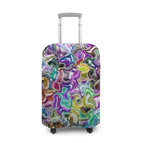 Чехол для чемодана 3D с принтом Цветное безумие в Тюмени, 86% полиэфир, 14% спандекс | двустороннее нанесение принта, прорези для ручек и колес | арт | дизайн | искусство | краски | мозаика | палитра | радуга | разные цвета | текстура | цветное безумие