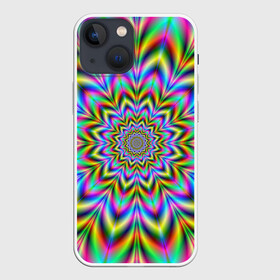 Чехол для iPhone 13 mini с принтом Красочная иллюзия в Тюмени,  |  | гипноз | движение | красочный фон | обман зрения | оптическая иллюзия | погружение | текстура | фокус