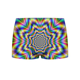 Мужские трусы 3D с принтом Красочная иллюзия в Тюмени, 50% хлопок, 50% полиэстер | классическая посадка, на поясе мягкая тканевая резинка | гипноз | движение | красочный фон | обман зрения | оптическая иллюзия | погружение | текстура | фокус
