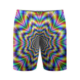 Мужские шорты 3D спортивные с принтом Красочная иллюзия в Тюмени,  |  | гипноз | движение | красочный фон | обман зрения | оптическая иллюзия | погружение | текстура | фокус