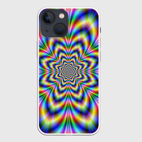 Чехол для iPhone 13 mini с принтом Красочная иллюзия в Тюмени,  |  | гипноз | движение | красочный фон | обман зрения | оптическая иллюзия | погружение | текстура | фокус