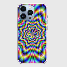 Чехол для iPhone 13 Pro с принтом Красочная иллюзия в Тюмени,  |  | гипноз | движение | красочный фон | обман зрения | оптическая иллюзия | погружение | текстура | фокус