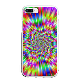 Чехол для iPhone 7Plus/8 Plus матовый с принтом Спектральная иллюзия в Тюмени, Силикон | Область печати: задняя сторона чехла, без боковых панелей | взрыв | гипноз | движение | краски | красочный фон | обман зрения | оптическая иллюзия | погружение | текстура | фокус | цветовой спектр