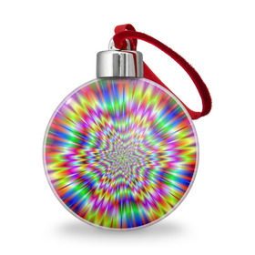 Ёлочный шар с принтом Спектральная иллюзия в Тюмени, Пластик | Диаметр: 77 мм | взрыв | гипноз | движение | краски | красочный фон | обман зрения | оптическая иллюзия | погружение | текстура | фокус | цветовой спектр