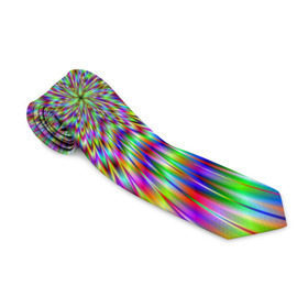 Галстук 3D с принтом Спектральная иллюзия в Тюмени, 100% полиэстер | Длина 148 см; Плотность 150-180 г/м2 | Тематика изображения на принте: взрыв | гипноз | движение | краски | красочный фон | обман зрения | оптическая иллюзия | погружение | текстура | фокус | цветовой спектр