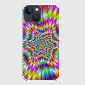 Чехол для iPhone 13 mini с принтом Спектральная иллюзия в Тюмени,  |  | взрыв | гипноз | движение | краски | красочный фон | обман зрения | оптическая иллюзия | погружение | текстура | фокус | цветовой спектр