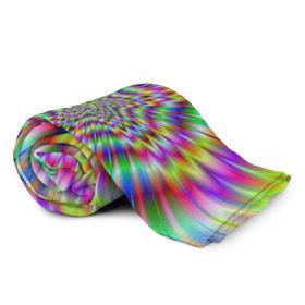 Плед 3D с принтом Спектральная иллюзия в Тюмени, 100% полиэстер | закругленные углы, все края обработаны. Ткань не мнется и не растягивается | взрыв | гипноз | движение | краски | красочный фон | обман зрения | оптическая иллюзия | погружение | текстура | фокус | цветовой спектр