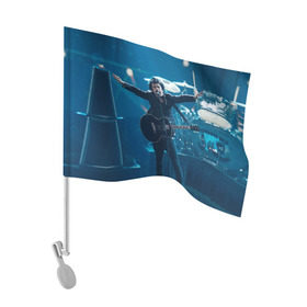 Флаг для автомобиля с принтом 21 Guns в Тюмени, 100% полиэстер | Размер: 30*21 см | Тематика изображения на принте: green day | грин дей | зеленый день