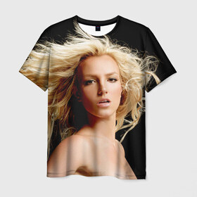 Мужская футболка 3D с принтом Бритни Спирс в Тюмени, 100% полиэфир | прямой крой, круглый вырез горловины, длина до линии бедер | бритни спирс