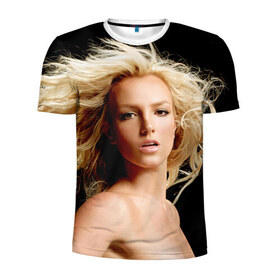 Мужская футболка 3D спортивная с принтом Бритни Спирс в Тюмени, 100% полиэстер с улучшенными характеристиками | приталенный силуэт, круглая горловина, широкие плечи, сужается к линии бедра | Тематика изображения на принте: бритни спирс