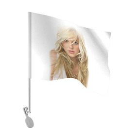 Флаг для автомобиля с принтом Бритни Спирс в Тюмени, 100% полиэстер | Размер: 30*21 см | britney spears | американская поп певица | бритни спирс