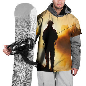 Накидка на куртку 3D с принтом Рыбак в Тюмени, 100% полиэстер |  | грузило | карась | лодка | окунь | природа | река | рыбак | рыболов | снасти | туризм | щука