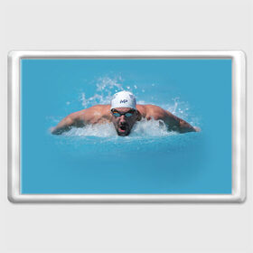 Магнит 45*70 с принтом Michael Phelps в Тюмени, Пластик | Размер: 78*52 мм; Размер печати: 70*45 | 