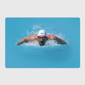 Магнитный плакат 3Х2 с принтом Michael Phelps в Тюмени, Полимерный материал с магнитным слоем | 6 деталей размером 9*9 см | Тематика изображения на принте: 