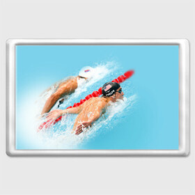 Магнит 45*70 с принтом Michael Phelps в Тюмени, Пластик | Размер: 78*52 мм; Размер печати: 70*45 | Тематика изображения на принте: фелпс