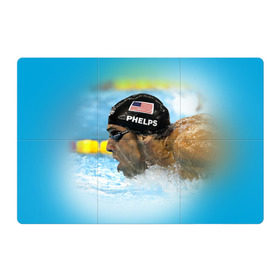 Магнитный плакат 3Х2 с принтом Michael Phelps в Тюмени, Полимерный материал с магнитным слоем | 6 деталей размером 9*9 см | Тематика изображения на принте: 