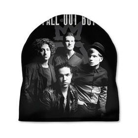 Шапка 3D с принтом Группа Fall out boy в Тюмени, 100% полиэстер | универсальный размер, печать по всей поверхности изделия | Тематика изображения на принте: fall out boy