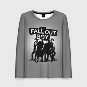 Женский лонгслив 3D с принтом Fall out boy в Тюмени, 100% полиэстер | длинные рукава, круглый вырез горловины, полуприлегающий силуэт | fall out boy