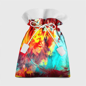 Подарочный 3D мешок с принтом Абстракция красок в Тюмени, 100% полиэстер | Размер: 29*39 см | rainbow | краска | прикольные | радуга | текстуры | штрихи