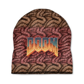 Шапка 3D с принтом Doom (щупальца) в Тюмени, 100% полиэстер | универсальный размер, печать по всей поверхности изделия | извилины | мозги | осьминог