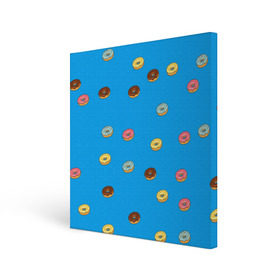 Холст квадратный с принтом Пончики в Тюмени, 100% ПВХ |  | Тематика изображения на принте: donut | гомер | еда | пончики | симпсон | фаст
