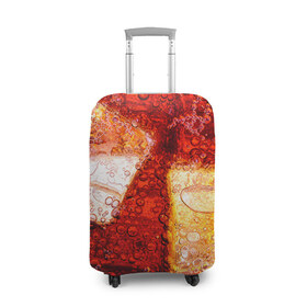 Чехол для чемодана 3D с принтом Кола 2 в Тюмени, 86% полиэфир, 14% спандекс | двустороннее нанесение принта, прорези для ручек и колес | cocacola | cola | pepsi | кола | лёд | напиток | пепси | пузыри
