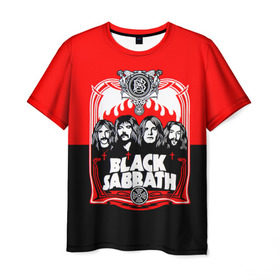 Мужская футболка 3D с принтом Black Sabbath группа в Тюмени, 100% полиэфир | прямой крой, круглый вырез горловины, длина до линии бедер | black sabbath