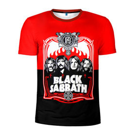 Мужская футболка 3D спортивная с принтом Black Sabbath группа в Тюмени, 100% полиэстер с улучшенными характеристиками | приталенный силуэт, круглая горловина, широкие плечи, сужается к линии бедра | black sabbath