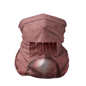 Бандана-труба 3D с принтом Демон (Doom classic) в Тюмени, 100% полиэстер, ткань с особыми свойствами — Activecool | плотность 150‒180 г/м2; хорошо тянется, но сохраняет форму | розовый | скелет | череп