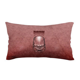 Подушка 3D антистресс с принтом Демон (Doom classic) в Тюмени, наволочка — 100% полиэстер, наполнитель — вспененный полистирол | состоит из подушки и наволочки на молнии | розовый | скелет | череп