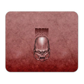 Коврик прямоугольный с принтом Демон (Doom classic) в Тюмени, натуральный каучук | размер 230 х 185 мм; запечатка лицевой стороны | розовый | скелет | череп