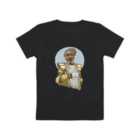 Детская футболка хлопок с принтом Giant Dad в Тюмени, 100% хлопок | круглый вырез горловины, полуприлегающий силуэт, длина до линии бедер | dark souls | praise the sun | you died | дарк соулс | темные души