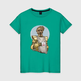 Женская футболка хлопок с принтом Giant Dad в Тюмени, 100% хлопок | прямой крой, круглый вырез горловины, длина до линии бедер, слегка спущенное плечо | dark souls | praise the sun | you died | дарк соулс | темные души